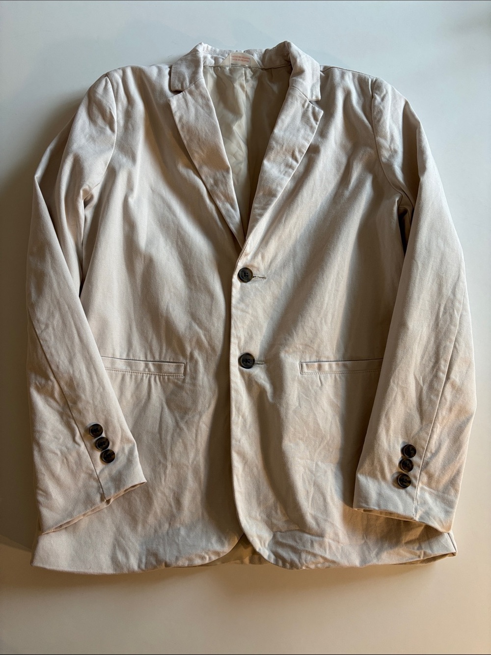 Tan Blazer Boy's 2-Button Chambray Blazer Suit Jacket Cat & Jack Beige size 14